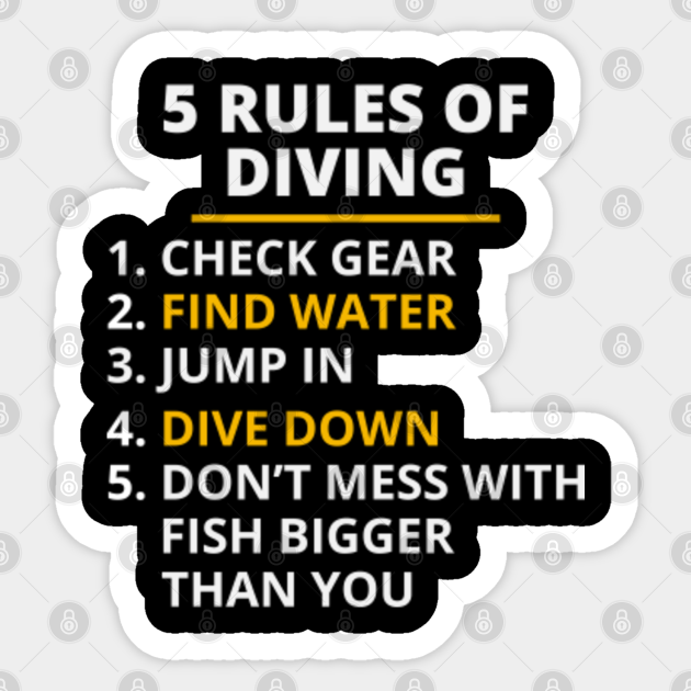 Scuba Diving Diver Dive Swimming Funny Sayings Scuba Diving Sticker